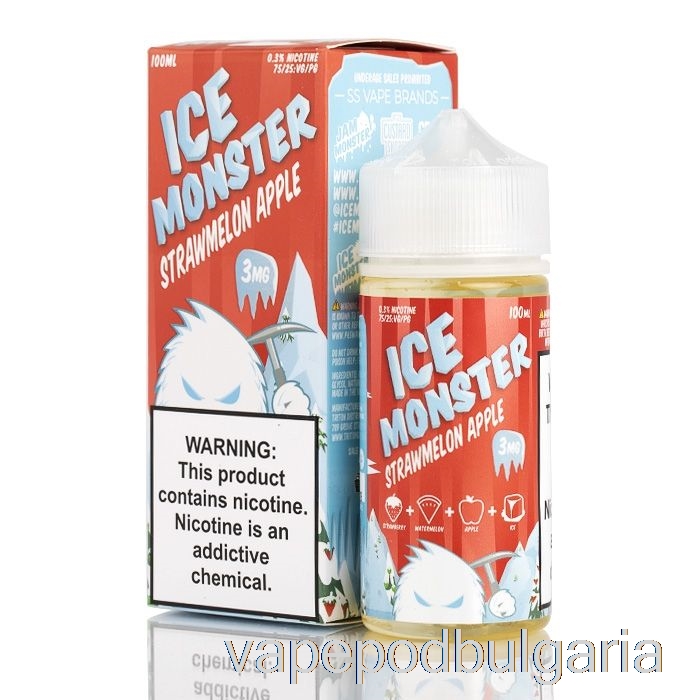 Vape Течности Ice Strawmelon Apple - Ice Monster - 100ml 0mg